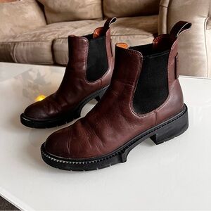 COACH | Women's Brown Leather Chelsea Ankle Boots